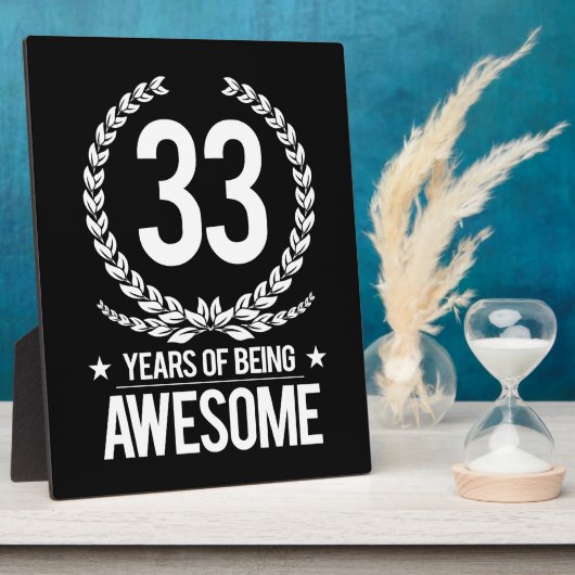 33e verjaardag (33 jaar Geweldige) Fotoplaat (Zijkant)