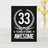 33e verjaardag (33 jaar Geweldige) Kaart (Gele Bloem)