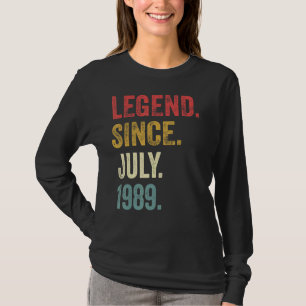 33e verjaardag 33 jaar oude legende sinds juli 198 t-shirt