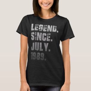 33e verjaardag 33 jaar oude legende sinds juli 198 t-shirt