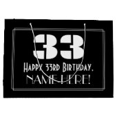 33e verjaardag ~ Art Deco geïnspireerd look "33" + Groot Cadeauzakje