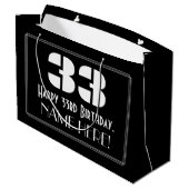 33e verjaardag ~ Art Deco geïnspireerd look "33" + Groot Cadeauzakje