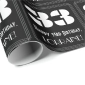 33e verjaardag: Art Deco Geïnspireerde look "33" e Cadeaupapier (Rol Hoek)
