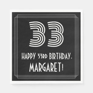 33e verjaardag: Art Deco Geïnspireerde look "33" + Servet