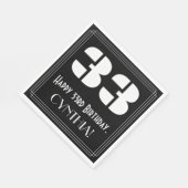 33e verjaardag: Art Deco Geïnspireerde look "33" + Servet (Hoek)
