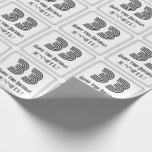 33e verjaardag: Art Deco Geïnspireerde stijl "33"  Cadeaupapier (Hoek)