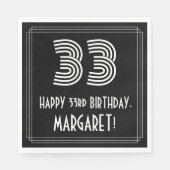33e verjaardag: Art Deco geïnspireerde uitstraling Servet (Voorkant)