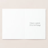 33e verjaardag ~ Art Deco Style "33" & aangepaste  Folie Kaarten (Binnen)