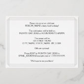 33e verjaardag — Art Deco Style "33" en naam Folie Uitnodiging (Achterkant)