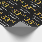 33e verjaardag: Elegante luxe Faux Gold look # Cadeaupapier (Hoek)