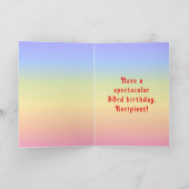 33e verjaardag — Fun Cake & Candles, w/ Eigen naam Kaart (Binnen)