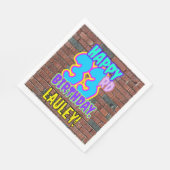 33e verjaardag ~ Fun, geïnspireerde Urban Graffiti Servet (Hoek)