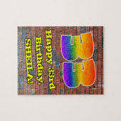 33e verjaardag: Fun Graffiti-geïnspireerde regenbo Legpuzzel (Horizontaal)