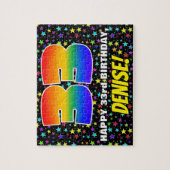 33e verjaardag — Fun, kleurrijk Star Field Pattern Legpuzzel (Verticaal)