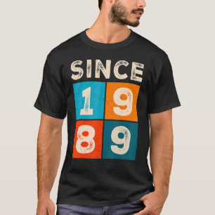 33e verjaardag Geweldige sinds 1989 T-shirt