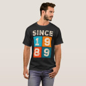 33e verjaardag Geweldige sinds 1989 T-shirt (Voorkant volledig)