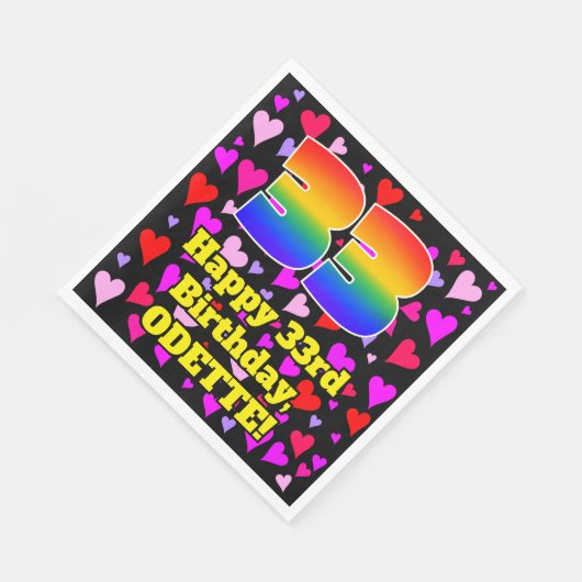 33e verjaardag: Heatten, regenboognr. 33 Servet (Hoek)