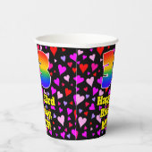 33e verjaardag: Het liefhebbende Kunstpatroon, Reg Papieren Bekers (Rechts)