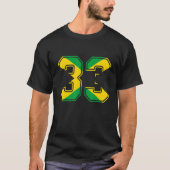 33e verjaardag Jamaicaan 33 jaar oud nummer 33 jam T-shirt (Voorkant)