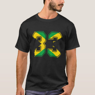 33e verjaardag Jamaicaan 33 jaar oud nummer 33 jam T-shirt