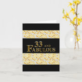 33e verjaardag kaart (Gele Bloem)