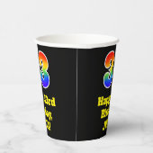 33e verjaardag: Kleurrijk, Leuk, Spannend, Regenbo Papieren Bekers (Rechts)