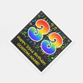 33e verjaardag - Kleurrijke muzieksymbolen, Rainbo Servet (Hoek)