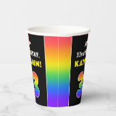 33e verjaardag: kleurrijke regenboog # 33, Naam va Papieren Bekers (Rechts)