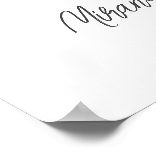 33e verjaardag nummer 33 aangepaste fotocollage poster (Hoek)