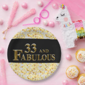 33e verjaardag  papieren bordje (Feest)