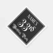 33e verjaardag Partij — Fancy Manuscript + de Naam Servet (Hoek)