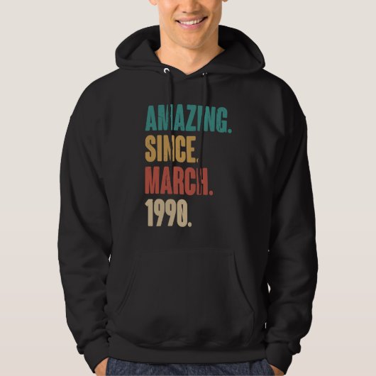 33e verjaardag sinds maart 1990 hoodie (Voorkant)