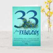 33e verjaardag sjabloon Kaarten (Gele Bloem)