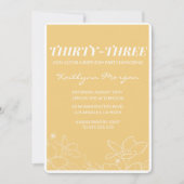 33e verjaardag uitnodiging Brunch Modern Yellow (Voorkant)