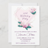 33e verjaardag uitnodiging Elegant Boho roze (Voorkant)