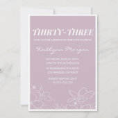33e verjaardag uitnodiging Elegant Modern Floral (Voorkant)