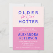 33e verjaardag uitnodiging Funny Older Wiser (Voorkant)