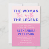 33e verjaardag uitnodiging Funny Woman Myth Legend (Voorkant)