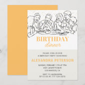 33e verjaardag uitnodiging Verjaardag Diner (Voorkant / Achterkant)