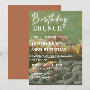33e verjaardag uitnodigingen Backyard bbq brunch