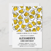 33e verjaardag uitnodigingen Mannen Cheers en Beer (Voorkant)