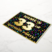 33e verjaardag van de Vreugde - Fun, kleurrijk ste Folie Uitnodiging (Gedraaid)