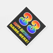 33e verjaardag: Vet, Vun, Eenvoudig, Regenboog 33 Servet (Hoek)