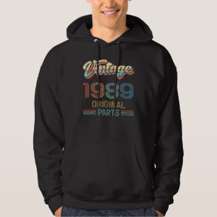 33e Verjaardag Vintage Originele Onderdelen 1989 C Hoodie
