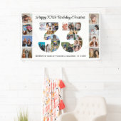 33e verjaardagsfeestje Nummer 33 Fotocollage Spandoek (Insitu)