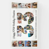 33e verjaardagsfeestje Nummer 33 Fotocollage Spandoek (Verticaal)