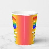 33rd Birthday: Colorful, Fun Rainbow Pattern # 33 Papieren Bekers (Rechts)