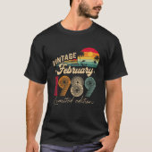 33Rd Birthday Gift Mannen  februari 1989 33 Ye T-shirt (Voorkant)