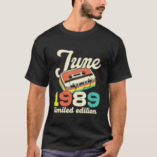 33rd Birthday June 1989 Cassette Limited T-shirt