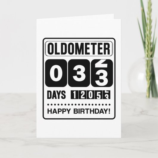 33rd Birthday Oldometer Kaart (Voorkant)